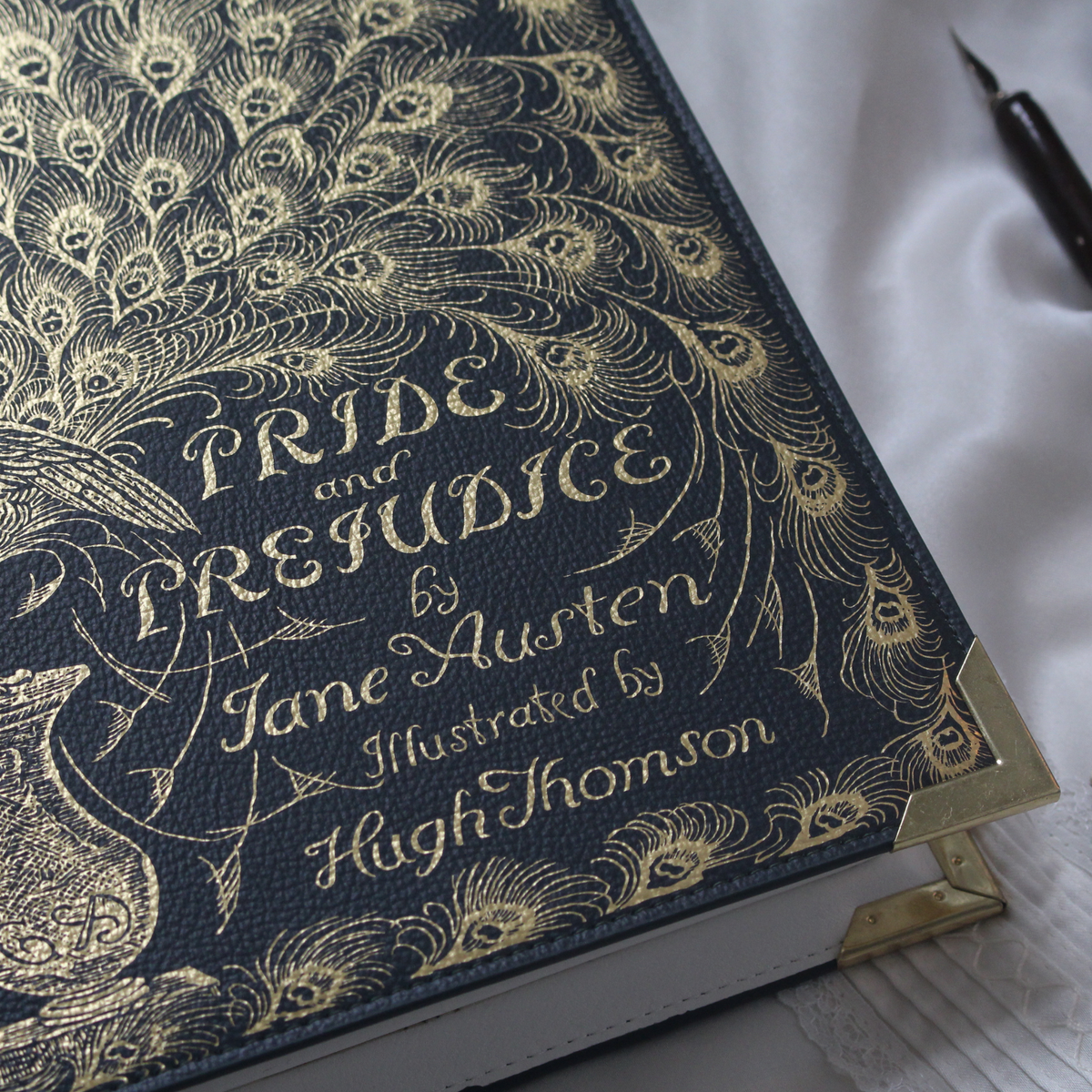 Luxury Gold Foiled Pride and Prejudice Book Handbag Crossbody