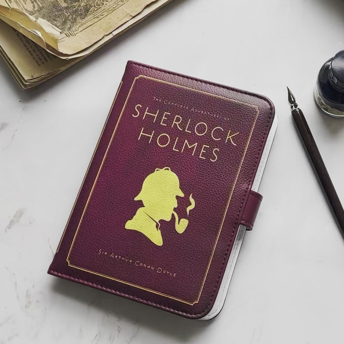 Sherlock Holmes Kindle Case: Burgundy Silhouette Design by Well Read Co - Video