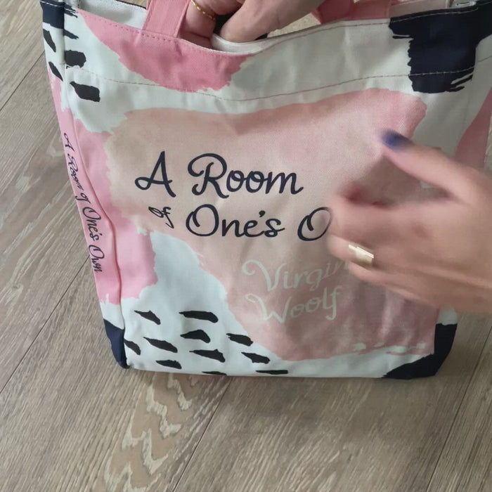A Room of Ones Own Tote Bag - Book - Girl Walking