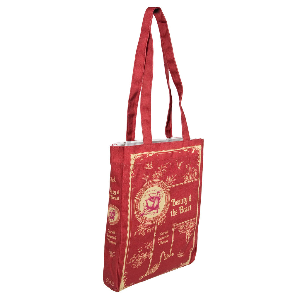 Beauty and the Beast tote bag. Handbag with Beauty and the Beast book  design. Book Bag. Library bag. Market bag