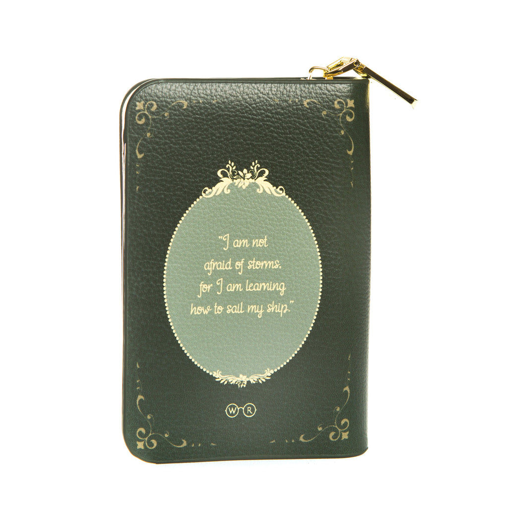 Little Women Green Wallet Purse by Louisa May Alcott featuring Young Woman Profile, by Well Read Co. - Back