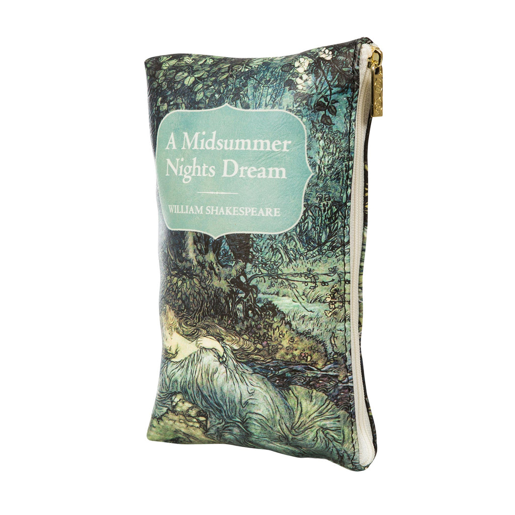 A Midsummer Night's Dream Green Purse by William Shakespeare featuring Sleeping Tatiana design, by Well Read Co. - Side