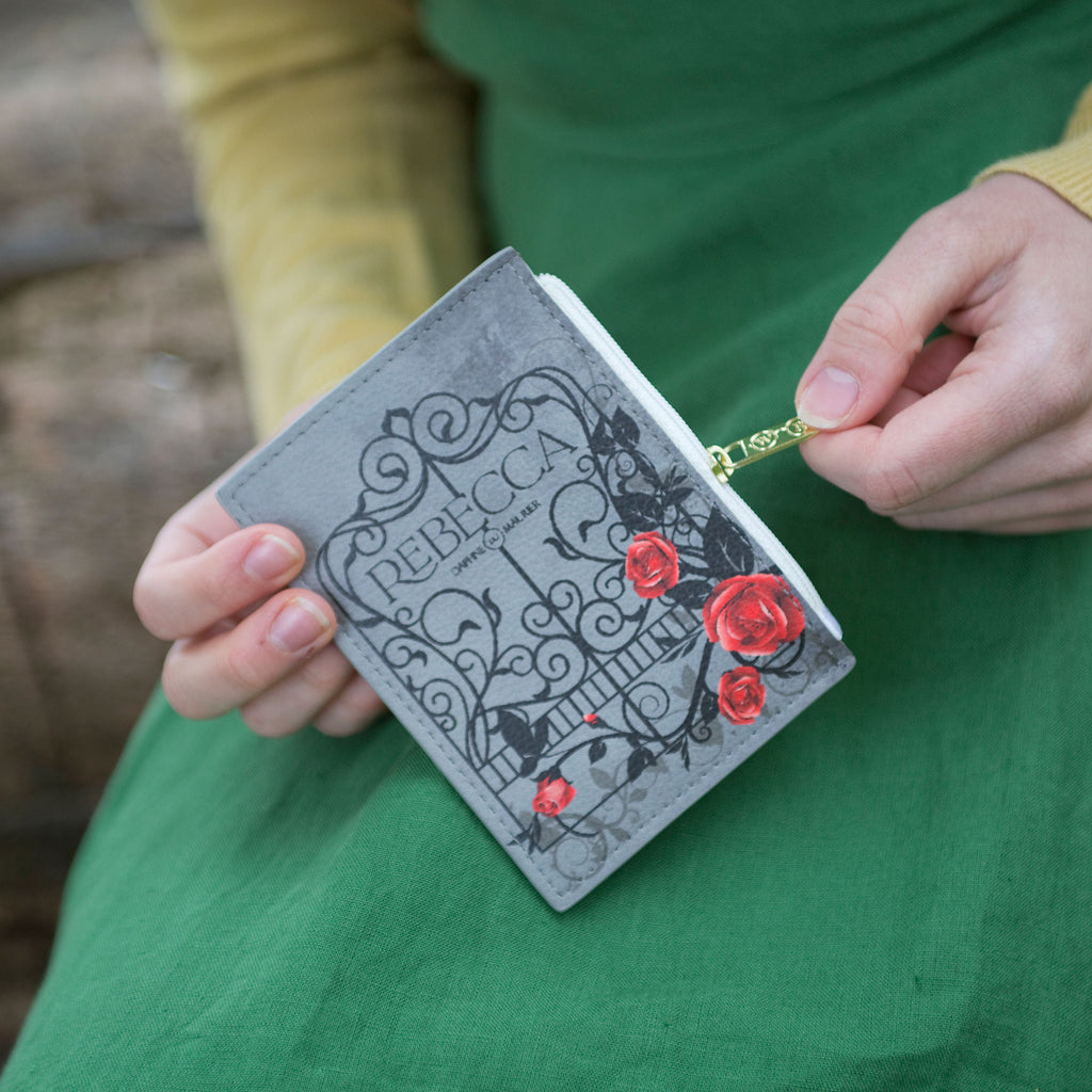Rebecca Grey Coin Purse by Daphne du Maurier featuring Ornate Gate covered in Roses design, by Well Read Co. - Hand