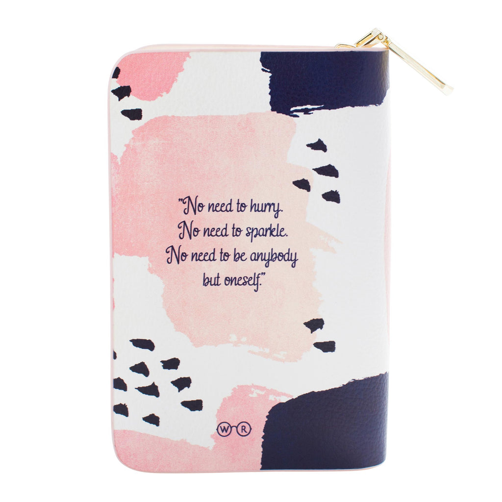 A Room of One's Own Pink and Blue Zip Around Purse by Virginia Woolf, by Well Read Co. - Back
