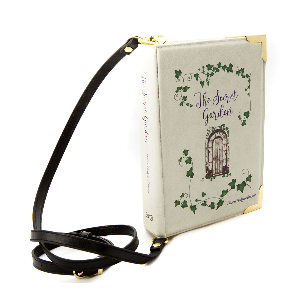 The Secret Garden Grey Handbag by F.H. Burnett featuring Secret Gate design, by Well Read Co. - Side