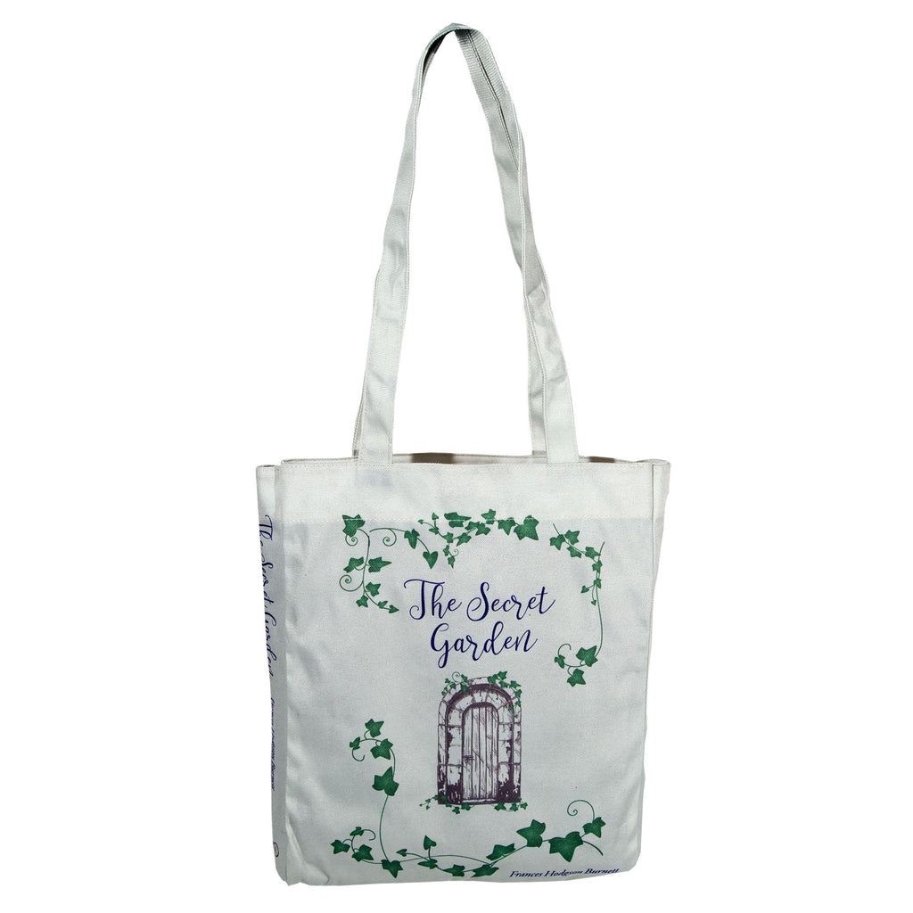 The Secret Garden Grey Tote Bag by F.H. Burnett featuring Gate and Ivy design, by Well Read Co.  - Front