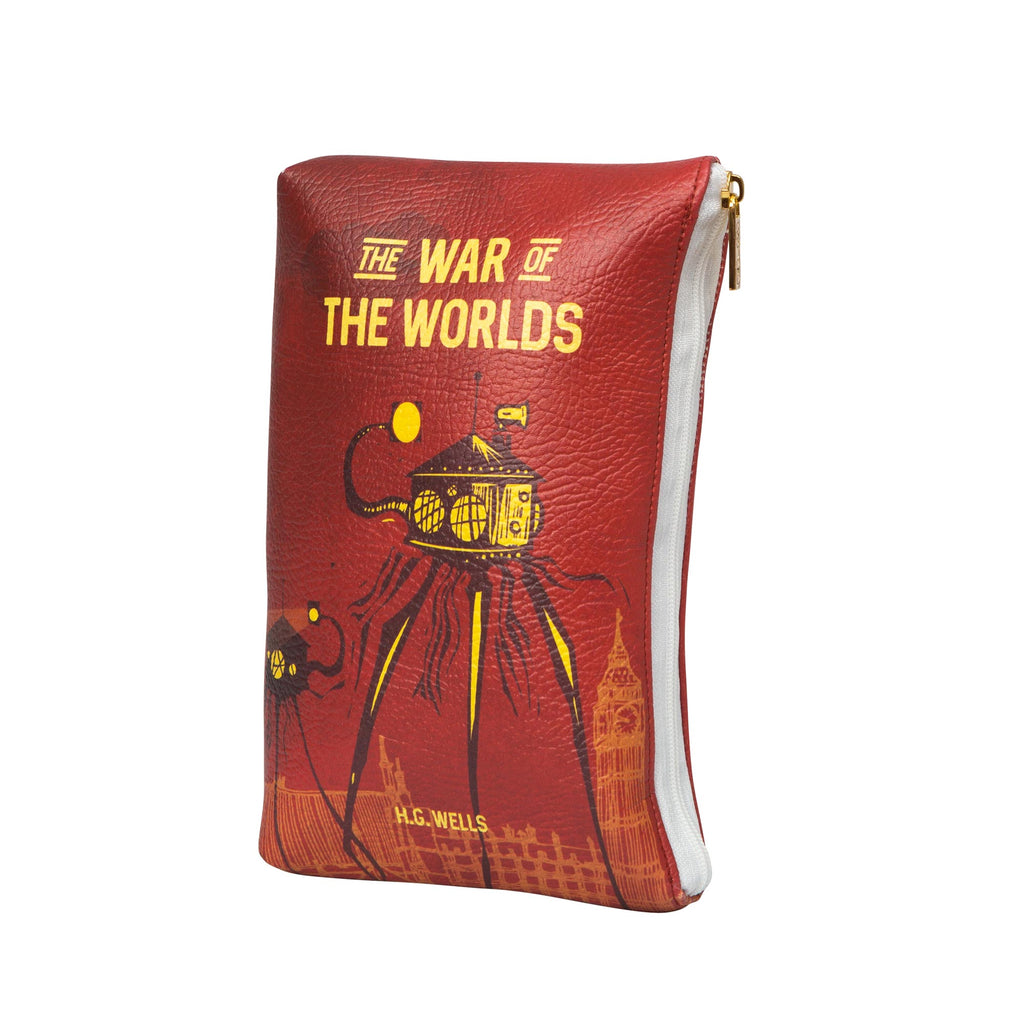 The War of the Worlds Red Pouch Purse by H.G. Wells featuring Martian Tripod design, by Well Read Co. - Side