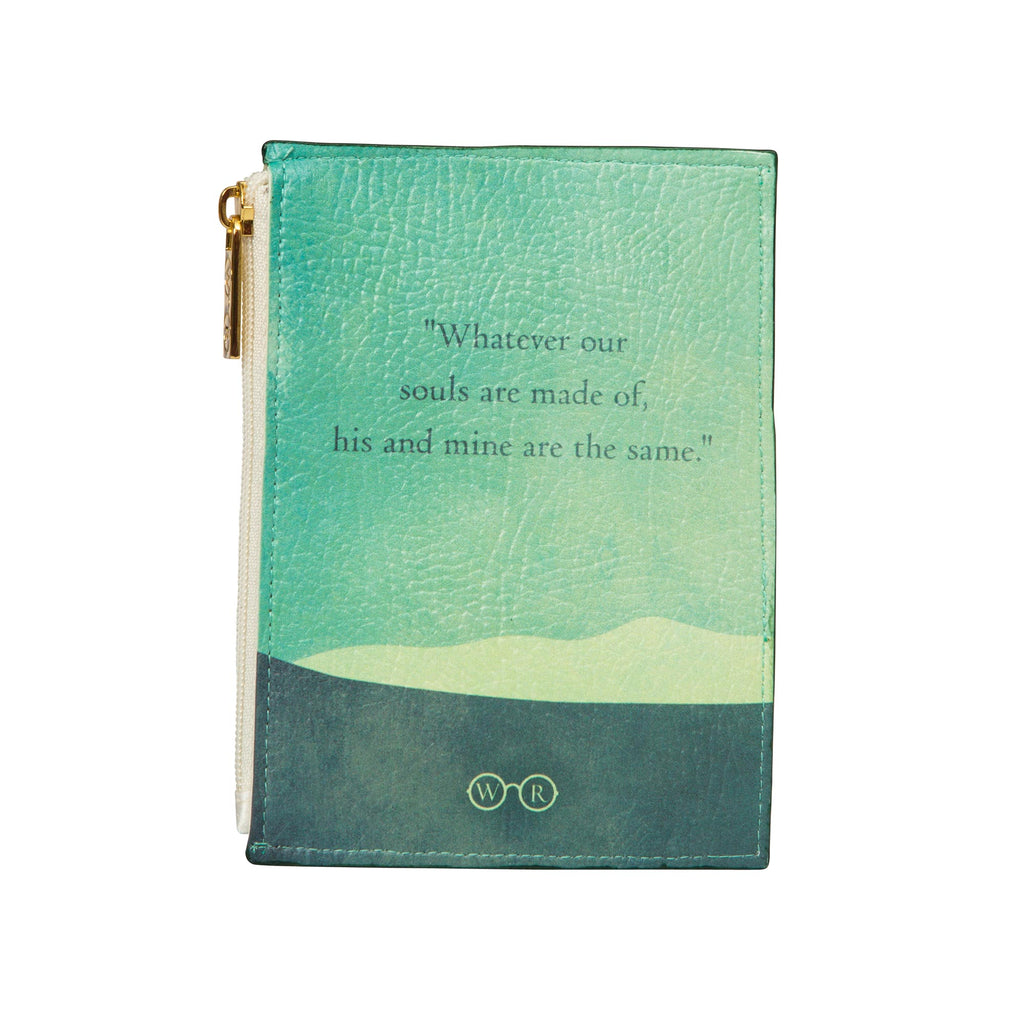 Wuthering Heights Green Coin Purse by Emily Brontë featuring Lonesome Tree design, by Well Read Co. - Back