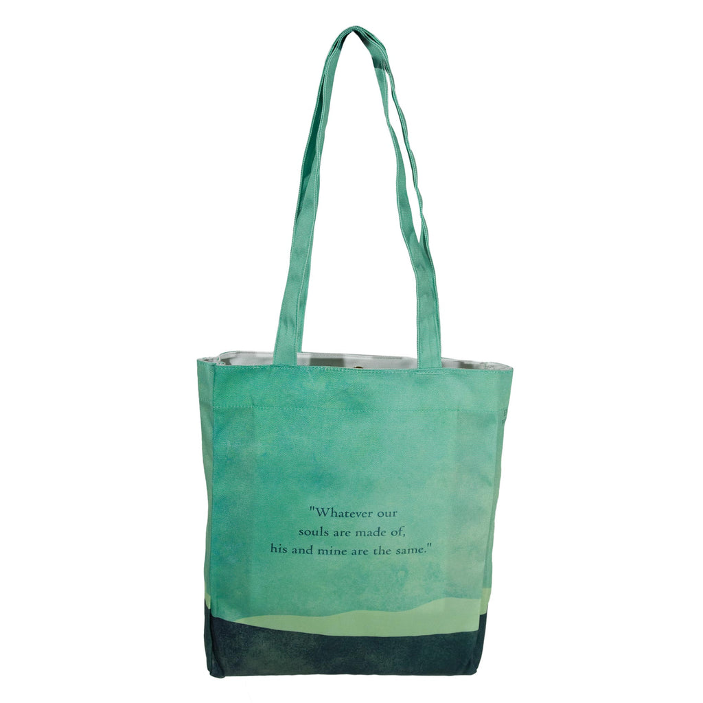 Wuthering Heights Green Tote Bag by Emily Brontȅ featuring Lone Tree design, by Well Read Co. - Back