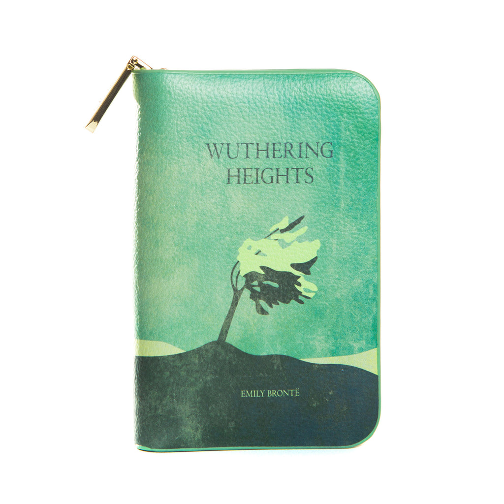 Wuthering Heights Green Wallet Purse by Emily Brontë featuring Lone Tree design, by Well Read Co. - Front
