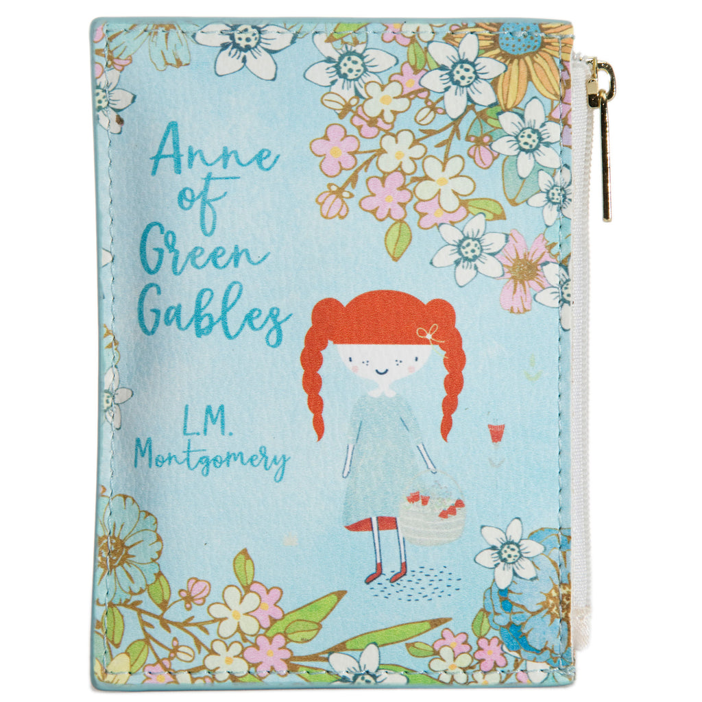 Anne of Green Gables Blue Coin Purse by Lucy Maud Montgomery featuring Anne design, by Well Read Co. - Front