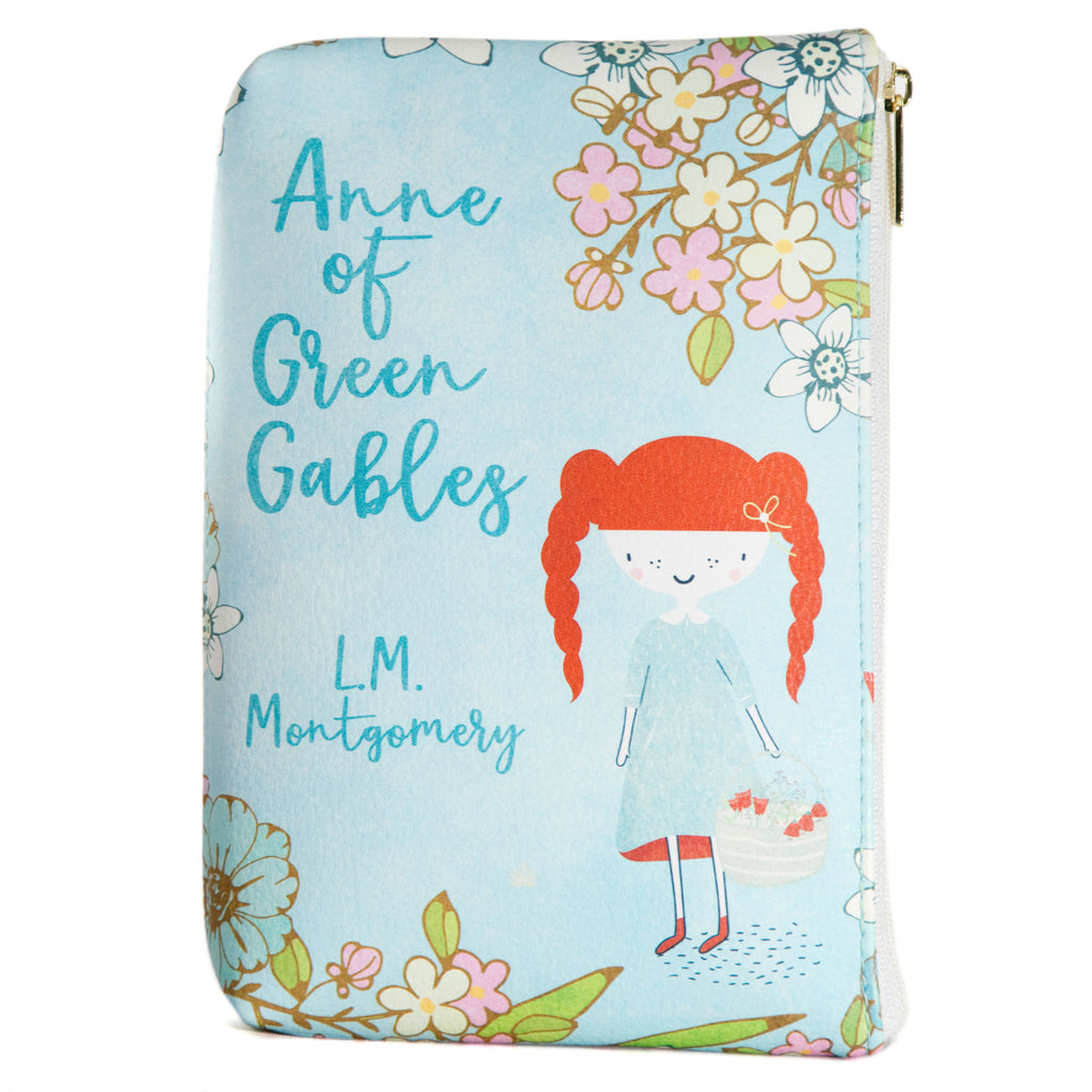 Anne of Green Gables Floral Pouch Purse by Lucy Maud Montgomery featuring Anne design, by Well Read Co. - Front
