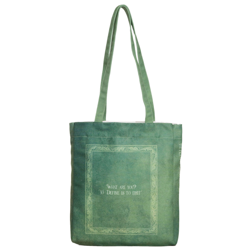 The Picture of Dorian Gray Blue Tote Bag by Oscar Wilde featuring Gentleman and Cigar design, by Well Read Co. - Back