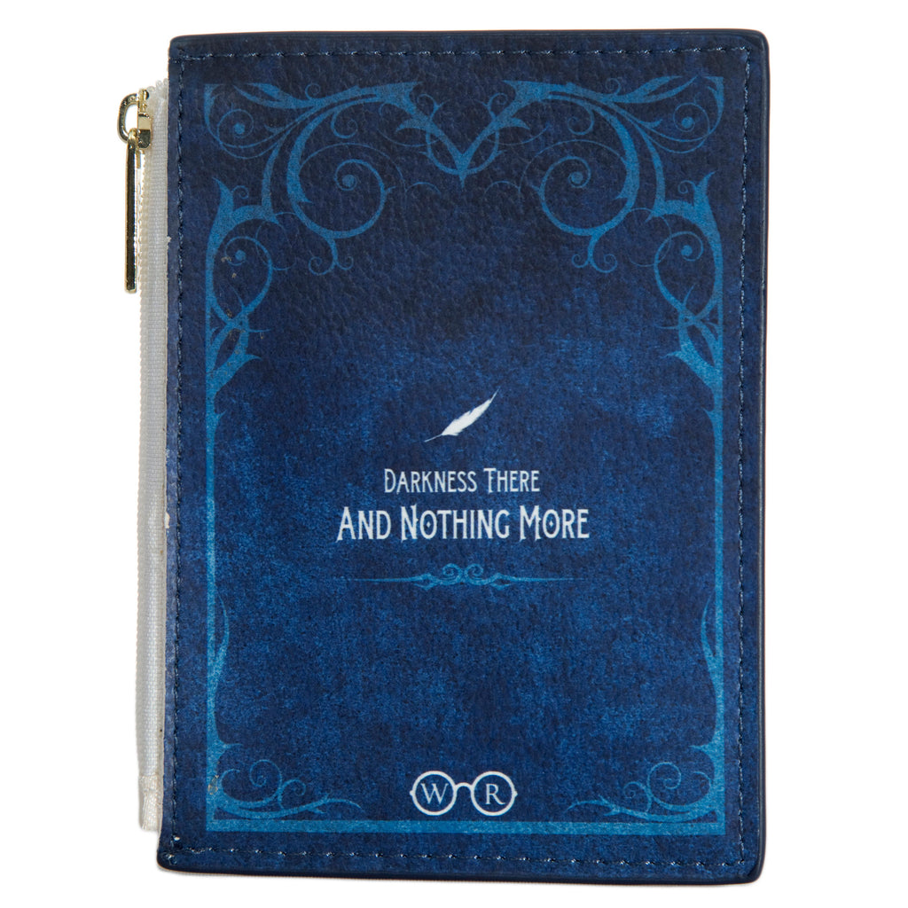 Complete Tales and Poems Raven Blue Coin Purse by Edgar Allen Poe, by Well Read Co. - Back