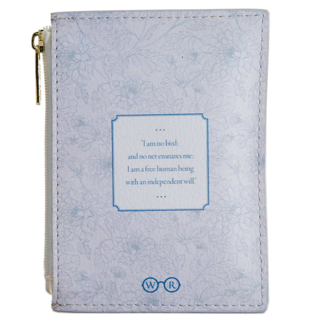 Jane Eyre Lilac Coin Purse by Charlotte Brontȅ featuring Floral design, by Well Read Co. - Back
