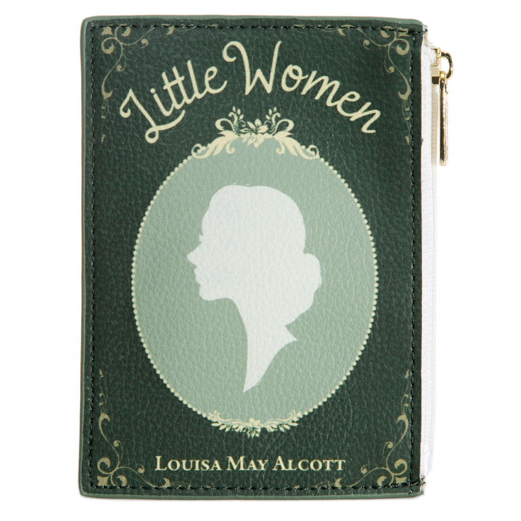 Little Women Green Coin Purse by Louisa May Alcott featuring Young Woman Profile, by Well Read Co. - Front