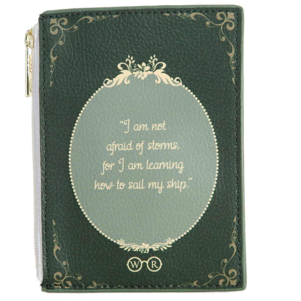 Little Women Green Coin Purse by Louisa May Alcott featuring Young Woman Profile, by Well Read Co. - Back