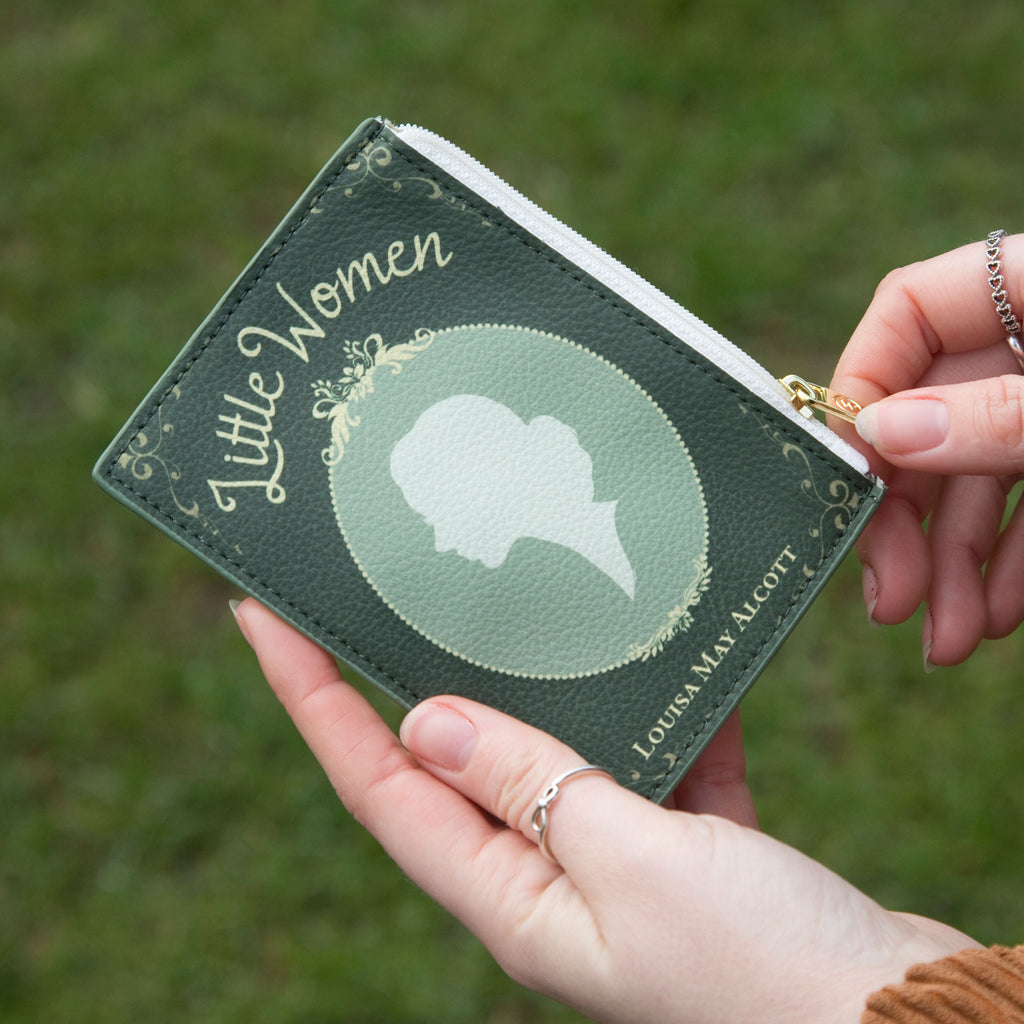 Little Women Green Coin Purse by Louisa May Alcott featuring Young Woman Profile, by Well Read Co. - Hand